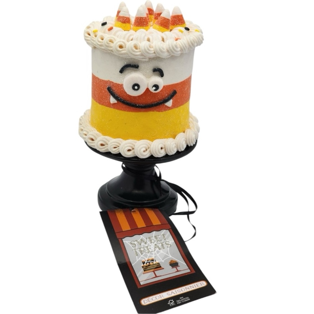 Halloween Sweet Treats 6" Spooky Mini Candy Corn Faux Cake Decor 🎃